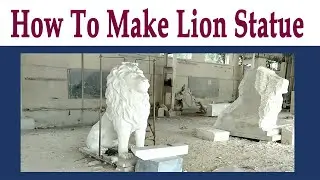how to make stone lion statue  | Lion Statue  | Marble handicraft |