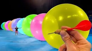 DART VS 10 GIANT BEAST BALLON DONE LIKE A BOSS 🎯 #shorts #darts #shooting #viral #balloon