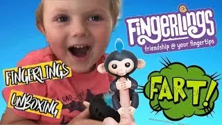 TODDLER KID PLAYS WowWee FINGERLINGS FINN FIGURES OUT FART HACK! CUTE MONKEY MUST HAVE XMAS TOY 2017