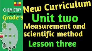 New curriculum grade 9 chemistry unit two measurement and scientific method