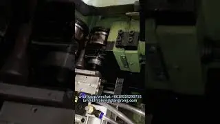полностью автоматический трехроликовый резьбонакатной станок завод #нить#машина#сталь #металл #завод