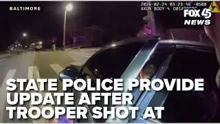 Maryland State Police provide update after trooper shot at during traffic stop