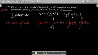 engineering math gate ee 2019 pyq 18 topic: vector calculus