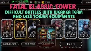 Fatal Klassic Tower Difficult  Battles 145,164,169,176,184,185,189,190,194,195,196 & 197| MK Mobile