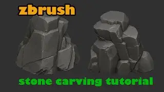 Zbrush rock high poly model sculpting process