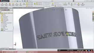 How to use Wrap feature in SolidWorks for making text on curve surface.