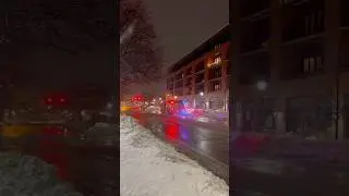 Snowy Nights, Silent Streets 🌙 #snowynight #winterscenes #snowfall #liminalspace #seeingred
