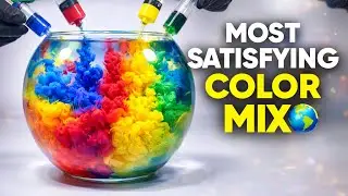 MOST SATISFYING COLOR MIX 🌍| World Flags Ink Mixing in Water (So Relaxing!) #experiment #colormixing