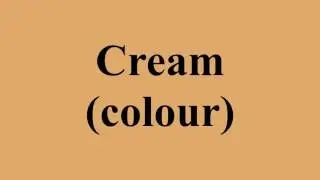 Cream (colour)