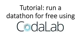 Учебное пособие: проведите бесплатный датамарафон с помощью CodaLab