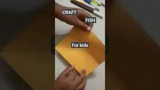 craft for kids | paper fish children's can make easily | craft ideas for kids #shorts #craft #fish