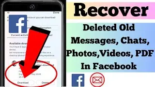 How To Recover Deleted Old Messages On Facebook Account |Recover Deleted Messages On Facebook New!!!