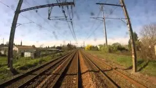 Former de Libourne à Bordeaux - Driver's View of train from Libourne, France to Bordeaux, France
