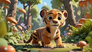 Three Tiny Tigers Tiptoe Soft | Fun Animal Song for Kids | Preschool Educational Video