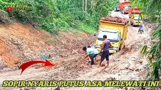 Tanjakan Keramat Murka !! Berulang Kali Tancap Gas Truk HDX Sampai Kalang Kabut Saat MelewatiNya