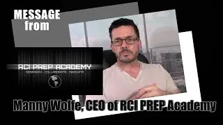 Welcome Message from Manny Wolfe, CEO of RCI PREP Academy