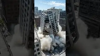 It Just Vanished&hellip; Building Implodes in Seconds! 🏢💨💥 #building #satisfying #ai #aishorts #shorts