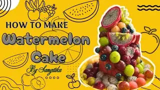 How to make a Refreshing Watermelon Cake || Easy Summer Desert Recipe || Birthday cake idea ||