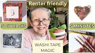 5 GENIUS Washi Tape Hacks for Your Home! 🌸 (Renter-Friendly) ​#WashiTape  #RoomDecor #DIY