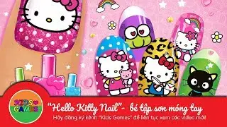 B&eacute; sơn m&oacute;ng tay c&ugrave;ng Hello Kitty - Kids Games