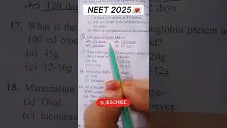 Neet Important Questions | NEET Biology#neet#shorts #aiims#mbbs #study#neet2024 #neet2025#motivation