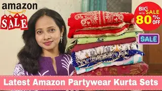 Latest Amazon 🎀 Partywear Embroidery Kurti/Kurta Sets Haul 🎀 | Ranjana R