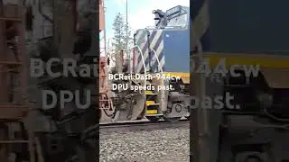 BCRail Dash-944cw 4652 speeds past as mid train DPU.