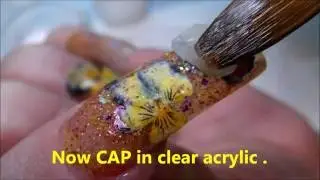 HOW TO : Encapsulate REAL flowers in acrylic nails