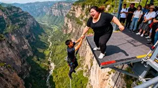 Bungee Jumping With Rope In Beautiful Place:Asmr Bungee Jumping