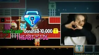 Donating 1,000 WLS To Growtopia Streamer On Twitch [1 Heart = 1 DL]│Growtopia