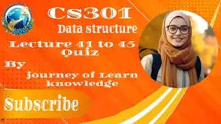 CS301 Lecture 41 to 45 Quiz || By Journey of Learn Knowledge || Objective Final Term Preparation