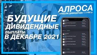 Дивиденды в декабре 2021. Пришли дивиденды от АЛРОСА за октябрь. Инвестиции в акции для начинающих