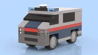 LEGO Microscale Austrian Police Van 🚨🧱 Mini Chase Unit on Duty 🚓💥 #lego