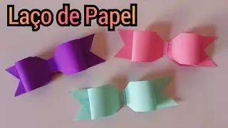 Como Fazer Laço de Papel - Dobradura | easy paper craft | artesanato de papel | origami paper craft