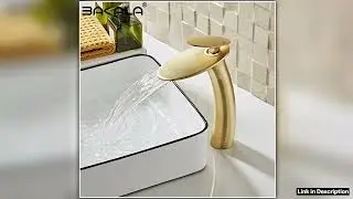 BAKALAWaterfall Wash Basin Brass High And Low Faucet Black Hot And Cold Toilet Wash Basin Bathroom