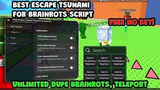 [BEST] Escape Tsunami For Brainrots Script GUI - Auto Farm, Auto Event, Upgrade Dupe Ufo Radioactive