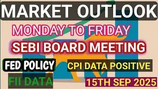 INDEX OUTLOOK FOR 15TH TO 19 SEP II GLOBAL MARKET II FED RATE CUT II CPI DATA II SEBI BOARD MEETING 