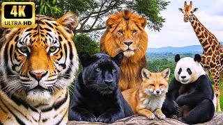 4K ASMR Forest Mammals - Big Cats | Misty Overcast Midday - Natural Sounds (No Music)