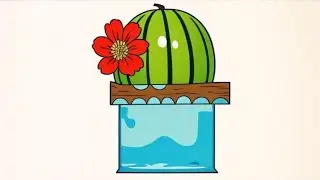 🌵How To Draw A Cute Cactus Potted🌵|Cactus Drawing|A Beautiful Cactus Flower drawing💐@TwinsAndmee 