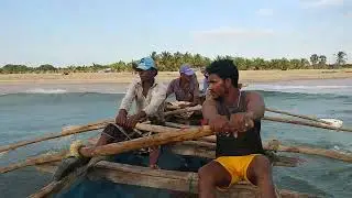 Beach seine fishing net setting for fishing, traditional fishing system Sri Lanka  part 2-6