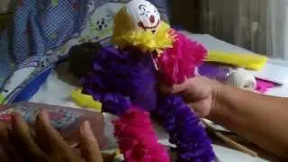 Dulcero payaso con papel creepe