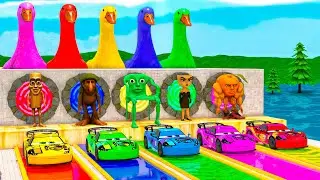 Long Slide Game with Cow Elephant Gorilla Hippopotamus Tiger 3d Animal Game Funny 3d Animals