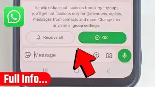 What is the meaning of to help reduce notifications from larger groups more.. WhatsApp