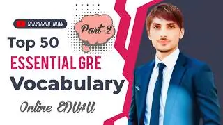 Top 50 Essential GRE Vocabulary Words with Meanings & Examples! #languagelearning