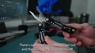 14 In 1 Multitool with Safety Locking, Professional Stainless Steel Multitool Pliers Pocket Knife