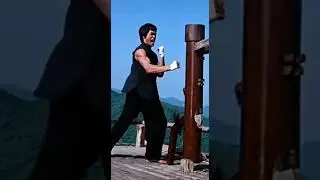 Bruce Lee Unleashes Power on the Wooden Dummy | Sora AI