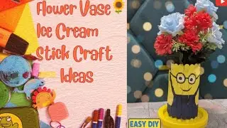 Minion Inspired Flower Vase 🌻 Easy DIY Craft 🌸 #minions #flowervase #diy #art 