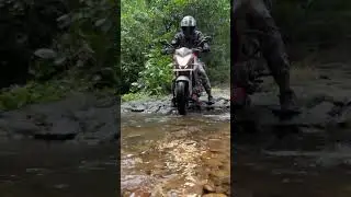 Ns 200 river crossing #offroad #adventure #adventuretrails #bajaj #ns200 #forest #foresttrails