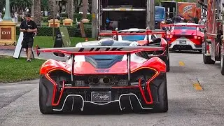 McLaren SENNA GTR, McLaren P1 GTR, Porsche 935 Road LEGAL BEAST  Rolling Out of Supercar Show