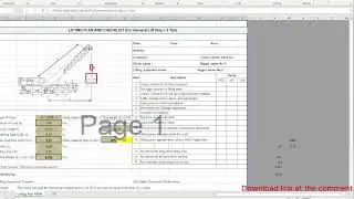 Excel Template - Lifting Plan calculation and check list